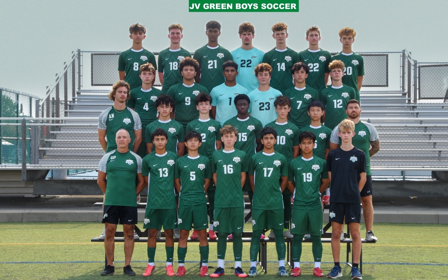 Boys JV Green Soccer Team